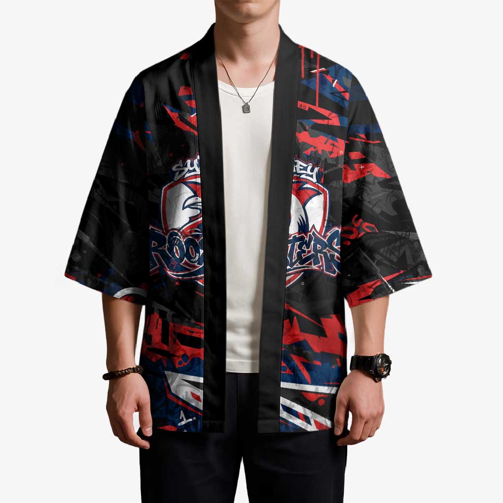 Personalized Sydney Roosters Kimono Graffiti Grunge Abstract Urban Street Style Design