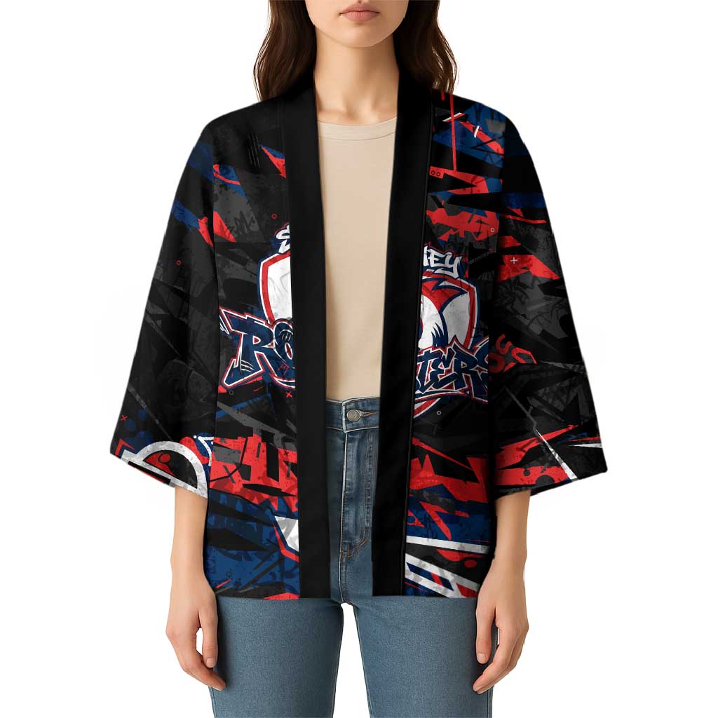 Personalized Sydney Roosters Kimono Graffiti Grunge Abstract Urban Street Style Design