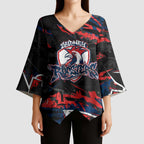 Personalized Sydney Roosters Kimono Sleeve Blouse Graffiti Grunge Abstract Urban Street Style Design