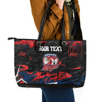 Personalized Sydney Roosters Leather Tote Bag Graffiti Grunge Abstract Urban Street Style Design