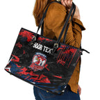 Personalized Sydney Roosters Leather Tote Bag Graffiti Grunge Abstract Urban Street Style Design
