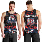 Personalized Sydney Roosters Men Tank Top Graffiti Grunge Abstract Urban Street Style Design