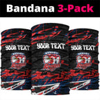 Personalized Sydney Roosters Neck Gaiter Graffiti Grunge Abstract Urban Street Style Design