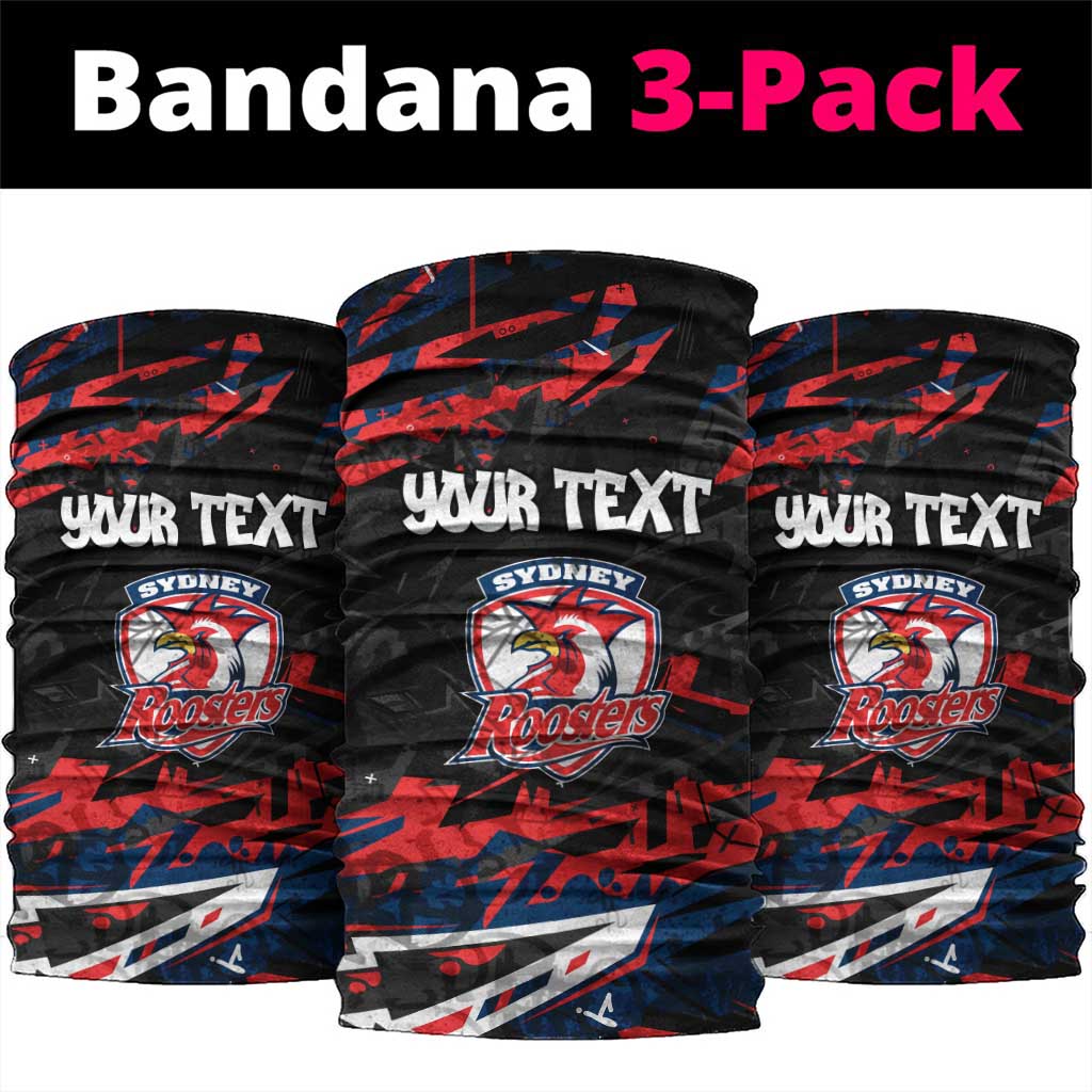Personalized Sydney Roosters Neck Gaiter Graffiti Grunge Abstract Urban Street Style Design