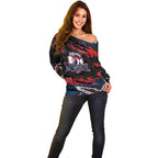 Personalized Sydney Roosters Off Shoulder Sweater Graffiti Grunge Abstract Urban Street Style Design