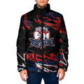 Personalized Sydney Roosters Padded Jacket Graffiti Grunge Abstract Urban Street Style Design