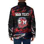 Personalized Sydney Roosters Padded Jacket Graffiti Grunge Abstract Urban Street Style Design