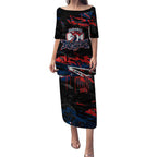 Personalized Sydney Roosters Puletasi Graffiti Grunge Abstract Urban Street Style Design