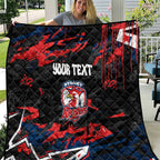 Personalized Sydney Roosters Quilt Graffiti Grunge Abstract Urban Street Style Design