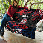 Personalized Sydney Roosters Quilt Graffiti Grunge Abstract Urban Street Style Design