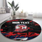 Personalized Sydney Roosters Round Carpet Graffiti Grunge Abstract Urban Street Style Design