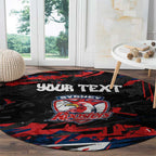 Personalized Sydney Roosters Round Carpet Graffiti Grunge Abstract Urban Street Style Design