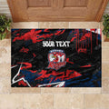 Personalized Sydney Roosters Rubber Doormat Graffiti Grunge Abstract Urban Street Style Design