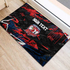 Personalized Sydney Roosters Rubber Doormat Graffiti Grunge Abstract Urban Street Style Design