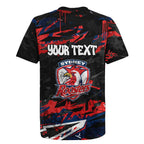 Personalized Sydney Roosters Rugby Jersey Graffiti Grunge Abstract Urban Street Style Design