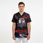 Personalized Sydney Roosters Scrub Top Graffiti Grunge Abstract Urban Street Style Design