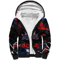 Personalized Sydney Roosters Sherpa Hoodie Graffiti Grunge Abstract Urban Street Style Design