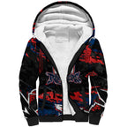 Personalized Sydney Roosters Sherpa Hoodie Graffiti Grunge Abstract Urban Street Style Design