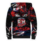 Personalized Sydney Roosters Sherpa Hoodie Graffiti Grunge Abstract Urban Street Style Design