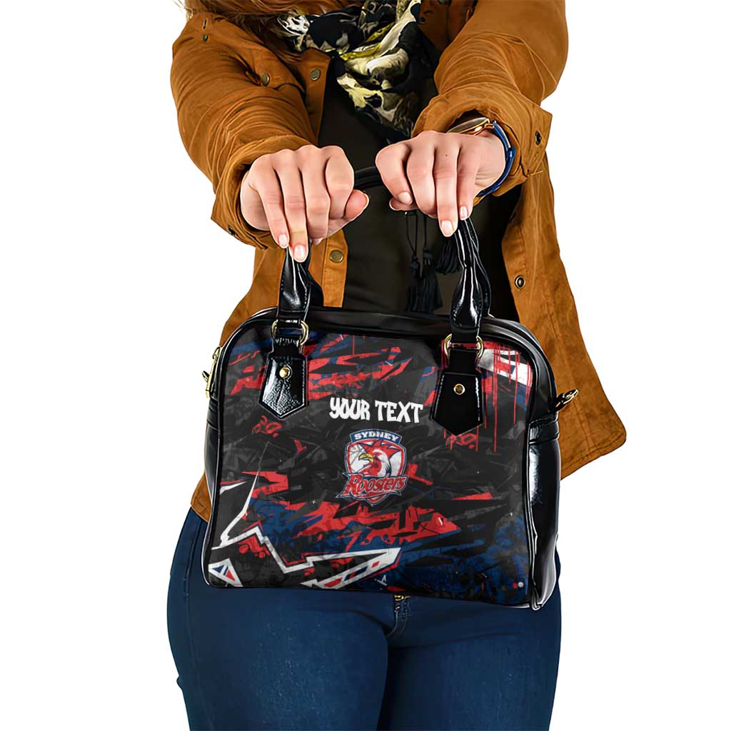 Personalized Sydney Roosters Shoulder Handbag Graffiti Grunge Abstract Urban Street Style Design