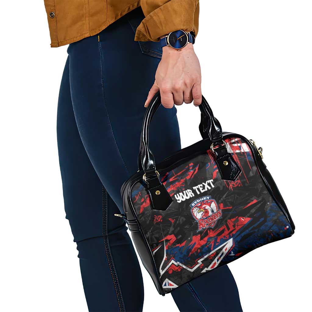 Personalized Sydney Roosters Shoulder Handbag Graffiti Grunge Abstract Urban Street Style Design