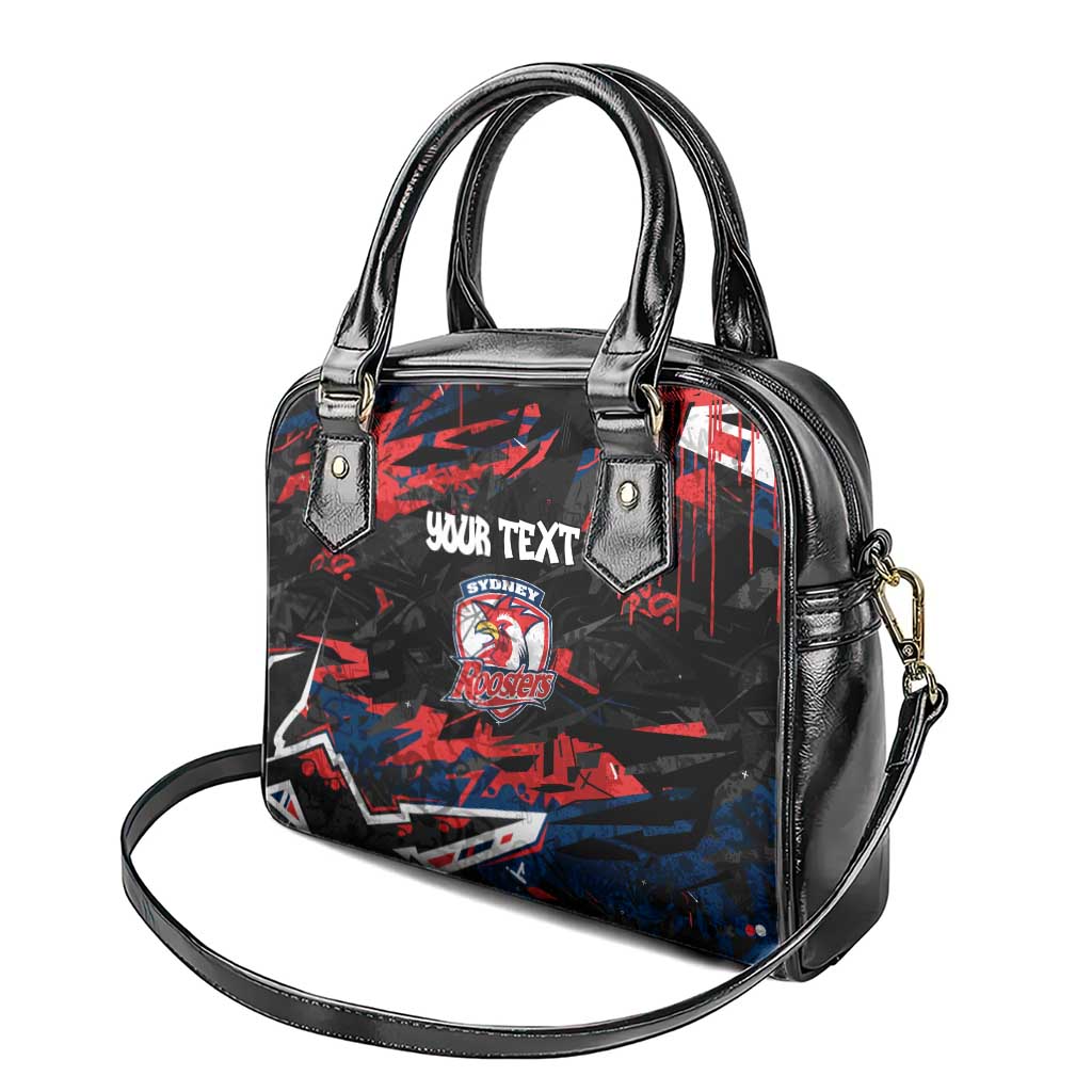 Personalized Sydney Roosters Shoulder Handbag Graffiti Grunge Abstract Urban Street Style Design