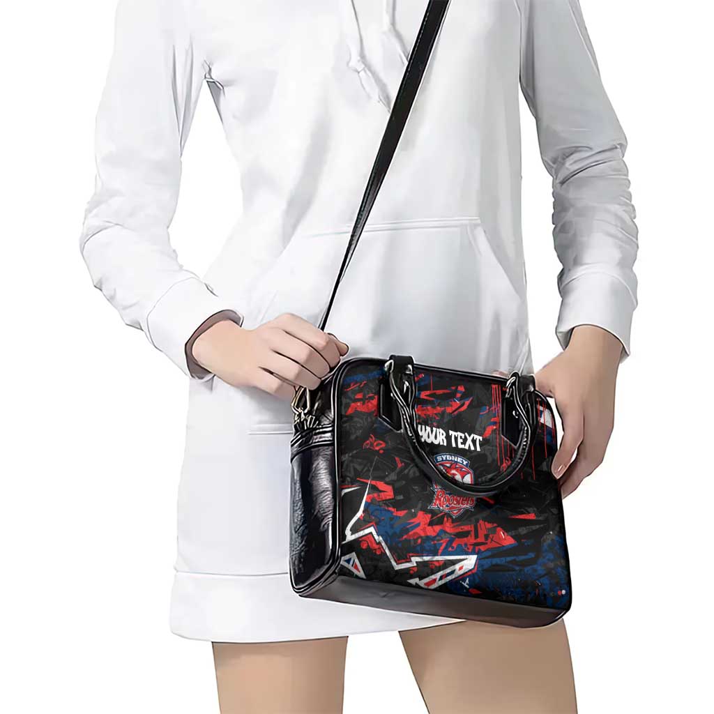 Personalized Sydney Roosters Shoulder Handbag Graffiti Grunge Abstract Urban Street Style Design