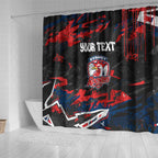 Personalized Sydney Roosters Shower Curtain Graffiti Grunge Abstract Urban Street Style Design