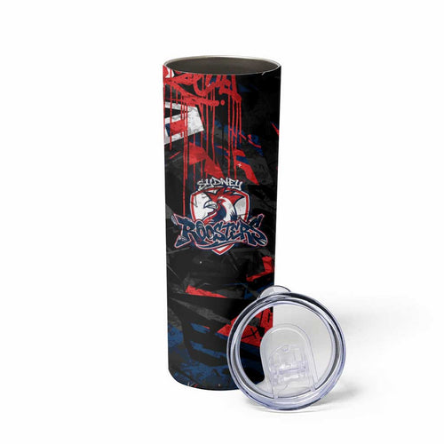 Personalized Sydney Roosters Skinny Tumbler Graffiti Grunge Abstract Urban Street Style Design
