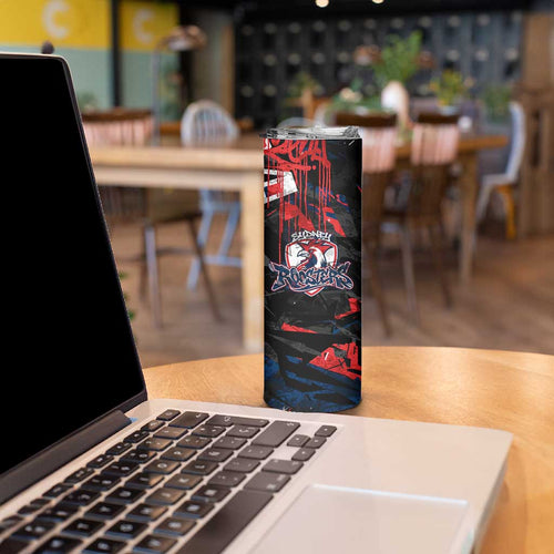 Personalized Sydney Roosters Skinny Tumbler Graffiti Grunge Abstract Urban Street Style Design