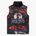 Personalized Sydney Roosters Sleeveless Puffer Jacket Graffiti Grunge Abstract Urban Street Style Design