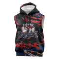 Personalized Sydney Roosters Sleeveless Zip Hoodie Graffiti Grunge Abstract Urban Street Style Design