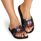 Personalized Sydney Roosters Slide Sandals Graffiti Grunge Abstract Urban Street Style Design