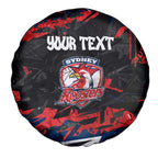 Personalized Sydney Roosters Spare Tire Cover Graffiti Grunge Abstract Urban Street Style Design