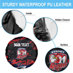 Personalized Sydney Roosters Spare Tire Cover Graffiti Grunge Abstract Urban Street Style Design