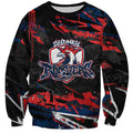Personalized Sydney Roosters Sweatshirt Graffiti Grunge Abstract Urban Street Style Design