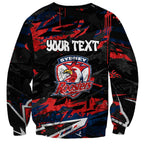 Personalized Sydney Roosters Sweatshirt Graffiti Grunge Abstract Urban Street Style Design