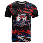 Personalized Sydney Roosters T Shirt Graffiti Grunge Abstract Urban Street Style Design