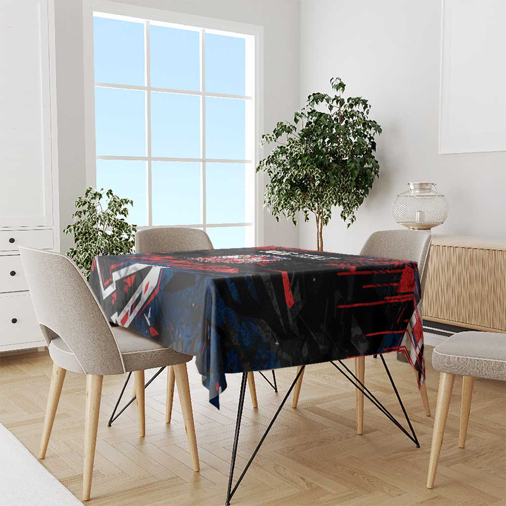 Personalized Sydney Roosters Tablecloth Graffiti Grunge Abstract Urban Street Style Design