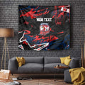 Personalized Sydney Roosters Tapestry Graffiti Grunge Abstract Urban Street Style Design