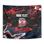 Personalized Sydney Roosters Tapestry Graffiti Grunge Abstract Urban Street Style Design