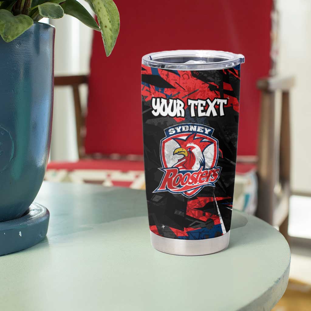 Personalized Sydney Roosters Tumbler Cup Graffiti Grunge Abstract Urban Street Style Design