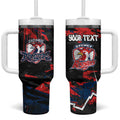 Personalized Sydney Roosters Tumbler With Handle Graffiti Grunge Abstract Urban Street Style Design