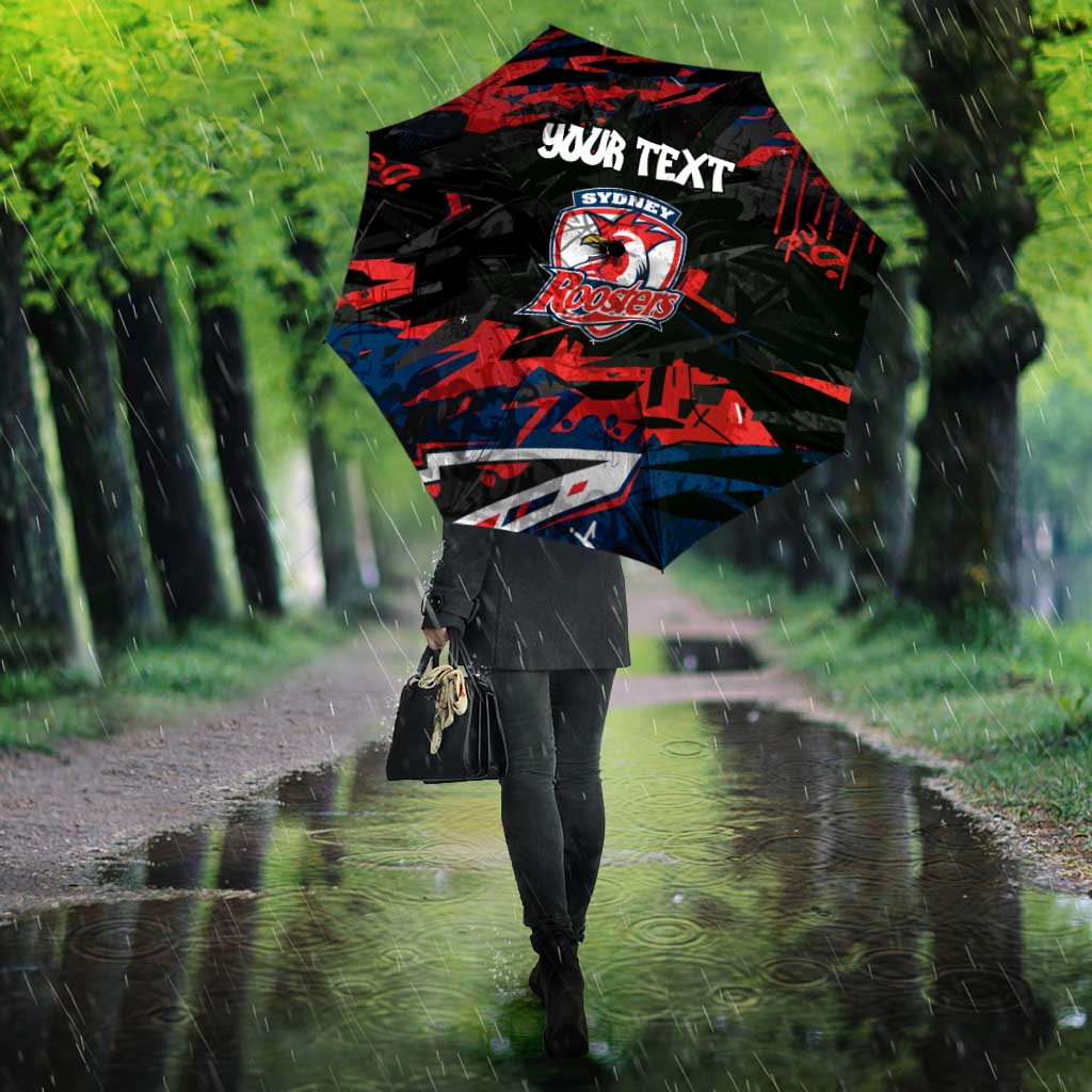 Personalized Sydney Roosters Umbrella Graffiti Grunge Abstract Urban Street Style Design