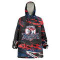 Personalized Sydney Roosters Wearable Blanket Hoodie Graffiti Grunge Abstract Urban Street Style Design
