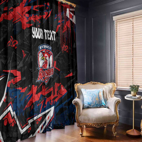 Personalized Sydney Roosters Window Curtain Graffiti Grunge Abstract Urban Street Style Design
