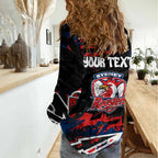 Personalized Sydney Roosters Women Casual Shirt Graffiti Grunge Abstract Urban Street Style Design