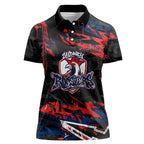 Personalized Sydney Roosters Women Polo Shirt Graffiti Grunge Abstract Urban Street Style Design