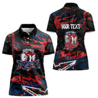 Personalized Sydney Roosters Women Polo Shirt Graffiti Grunge Abstract Urban Street Style Design