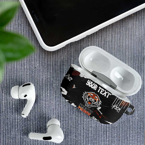 Personalized Wests Tigers AirPods Case Graffiti Grunge Abstract Urban Street Style Design